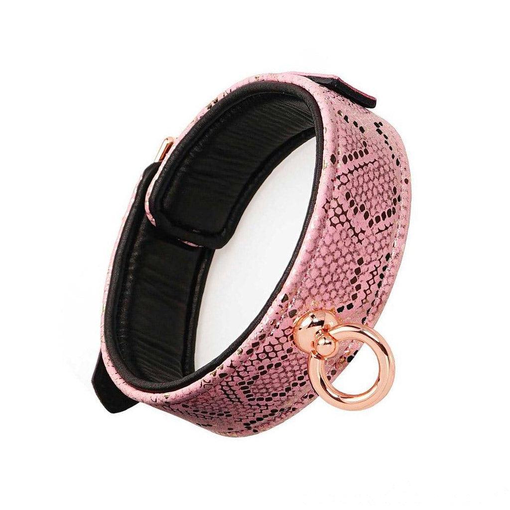 TETHER Collar & Leash Set — Rose Gold Snake