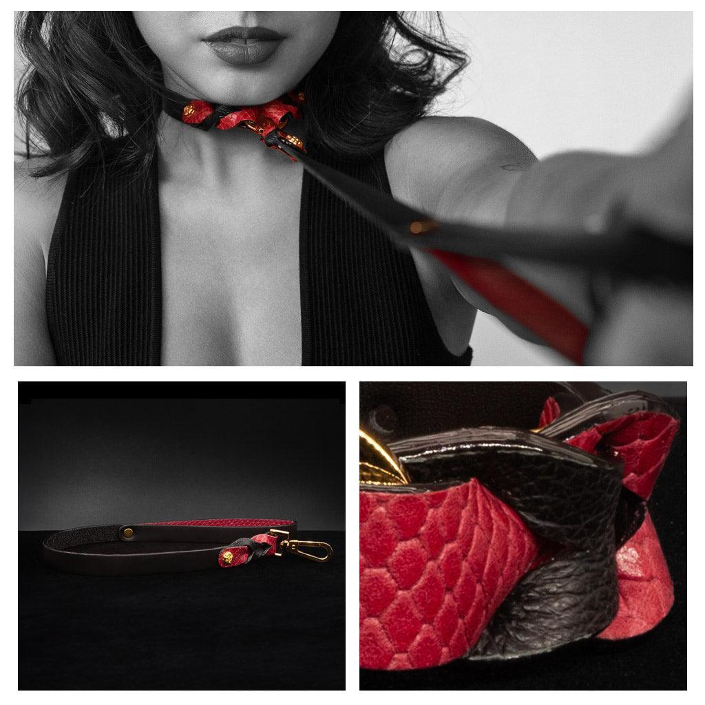 Crimson Bond — Braided Leather Leash (Limited Edition)