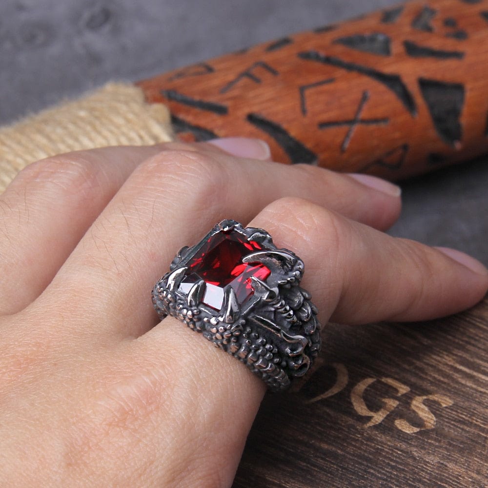 Four Fires Dragon Ring – Viking Dragon Symbol Ring