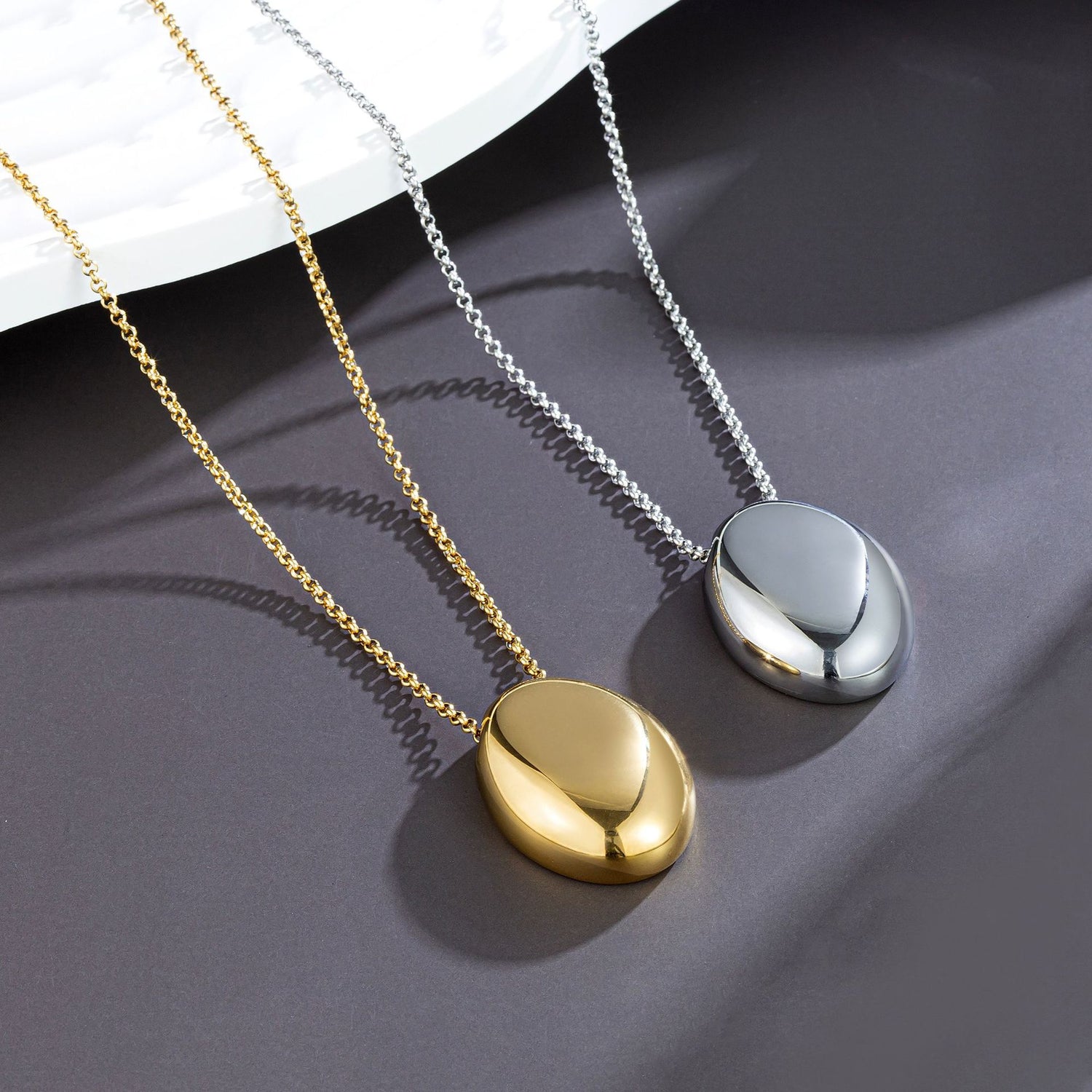 Golden Seed | Worry Stone Pendant