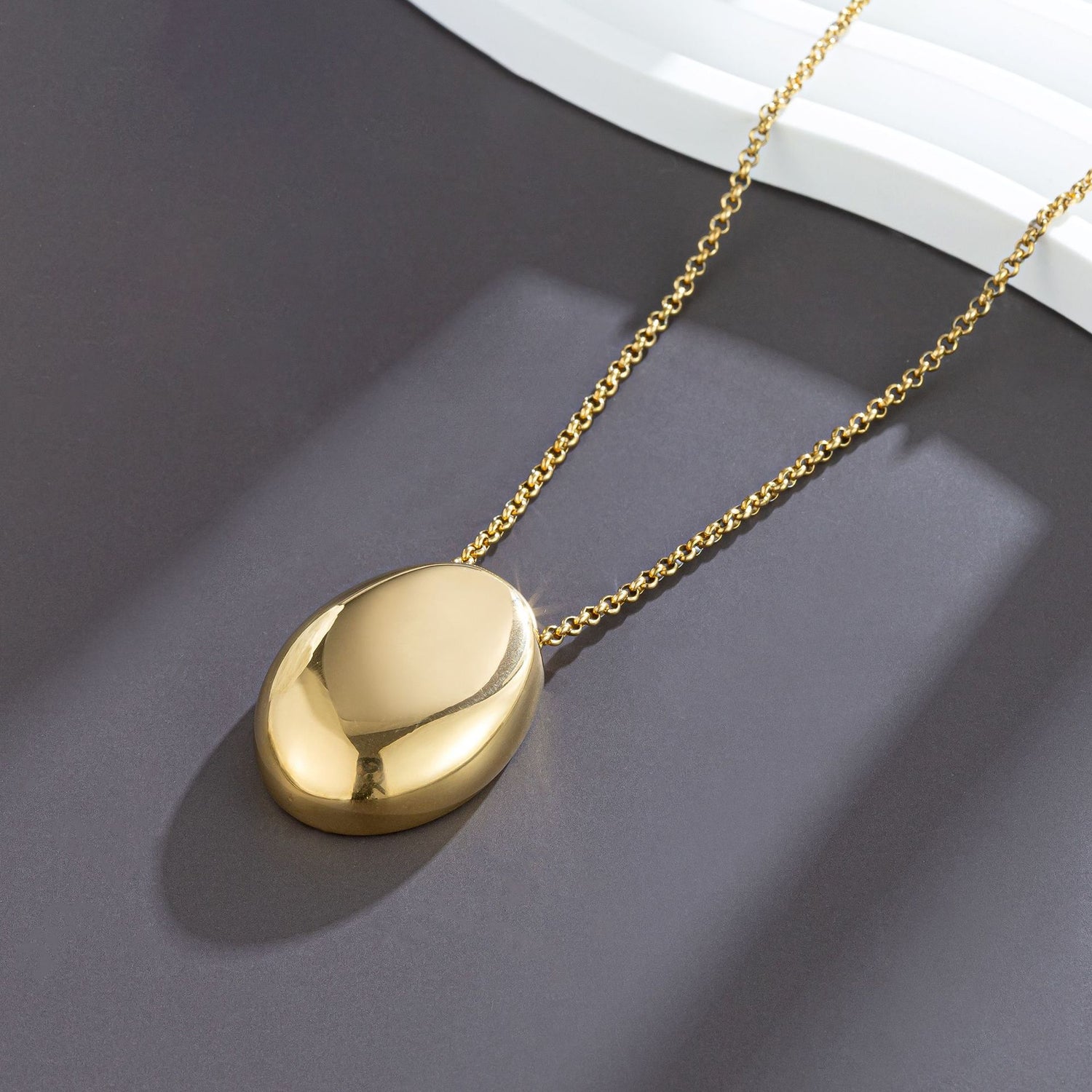 Golden Seed | Worry Stone Pendant