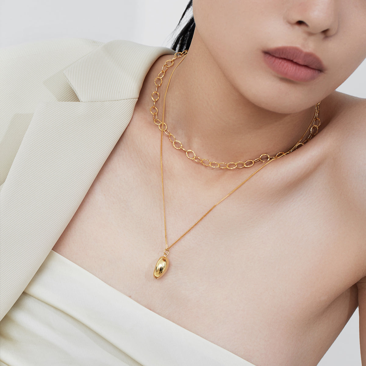 Golden Seed | Worry Stone Pendant