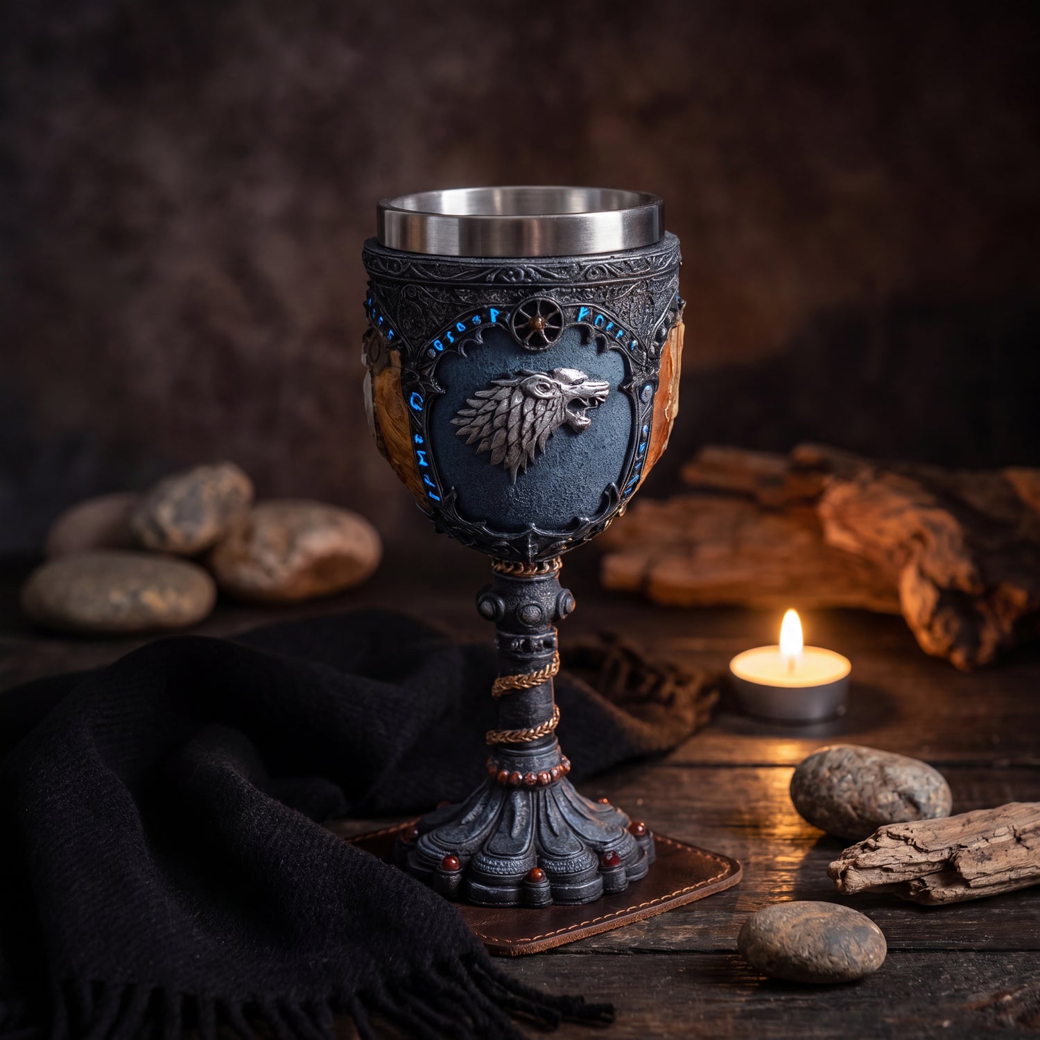 Northern Wolf Heraldic Goblet
