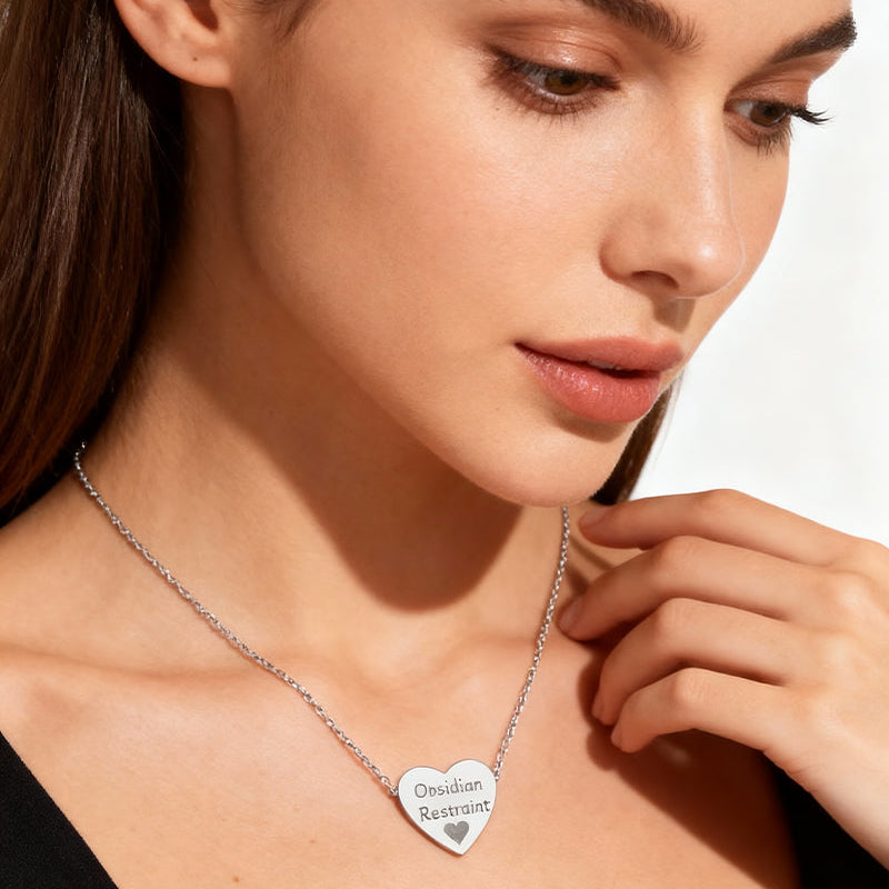 The "Love Script" Bar | Minimalist Heart Pendant