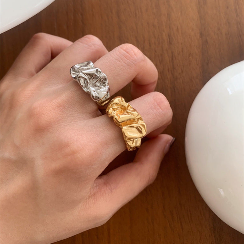 Molten Silk | Folded Light Ring