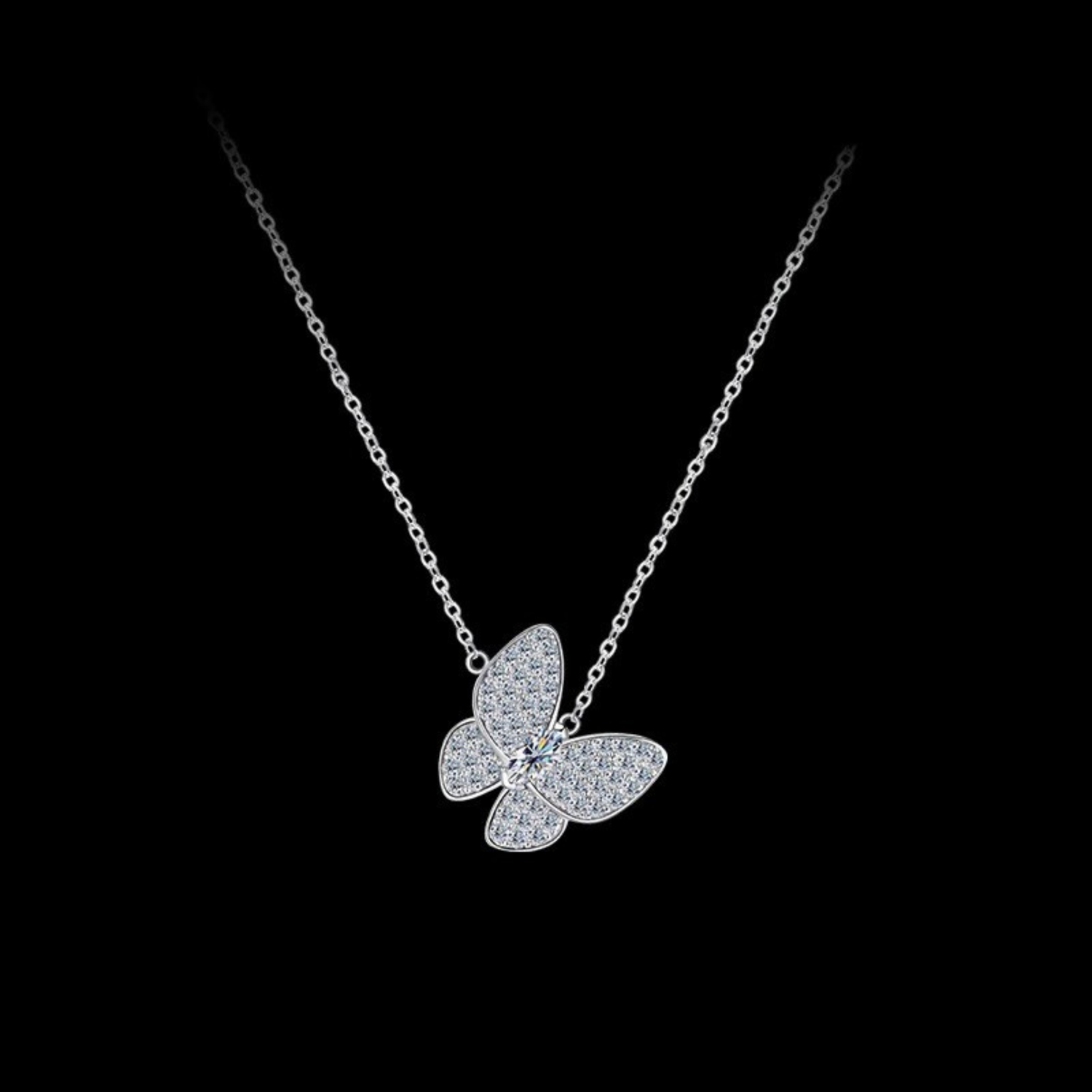 Quiet Butterfly Moissanite Necklace