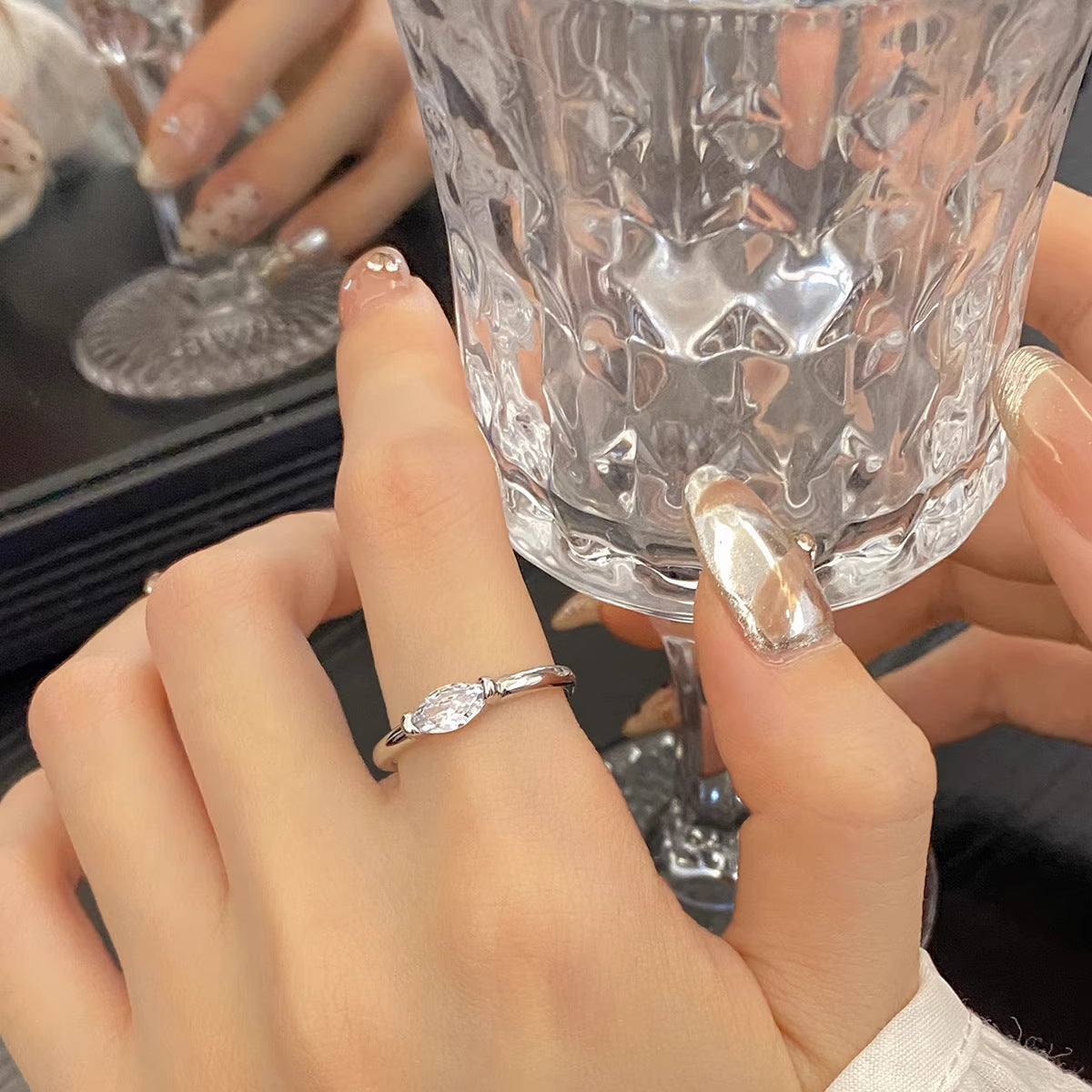 Inner Compass | Marquise Woven Ring