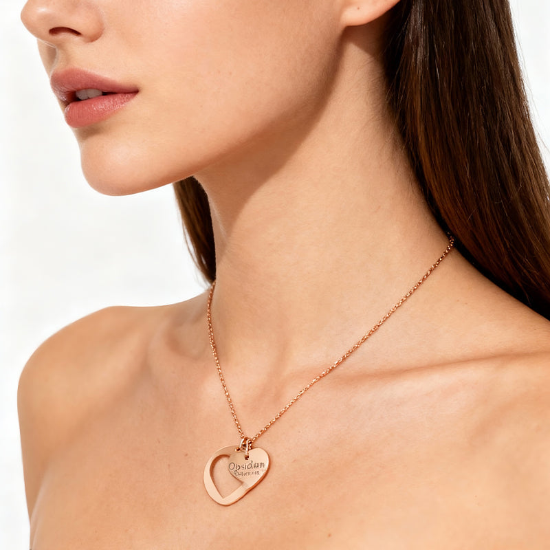 The "Heartbeat" Bar | Custom Initial & Heart Necklace