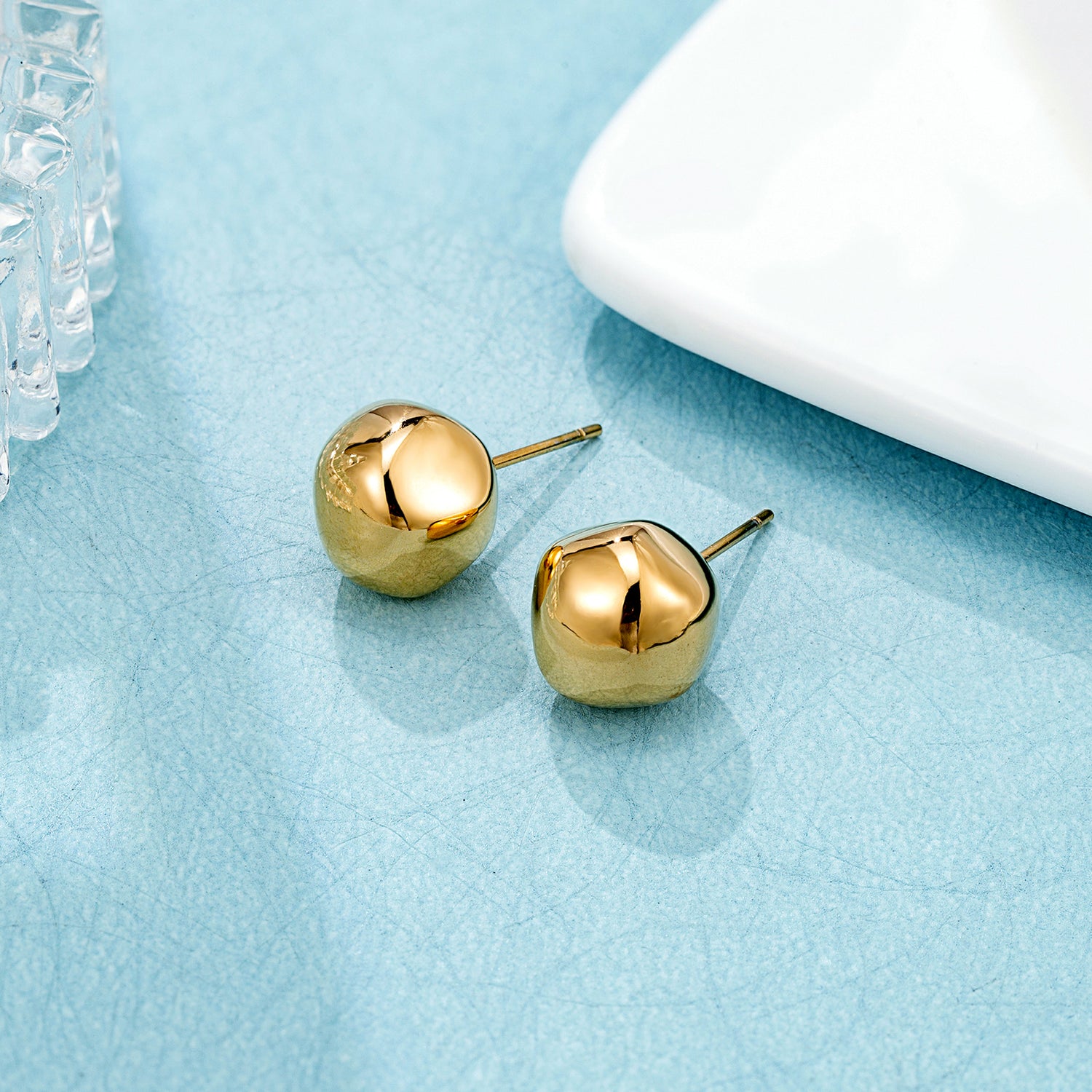 Organic Pebble Stud Earrings