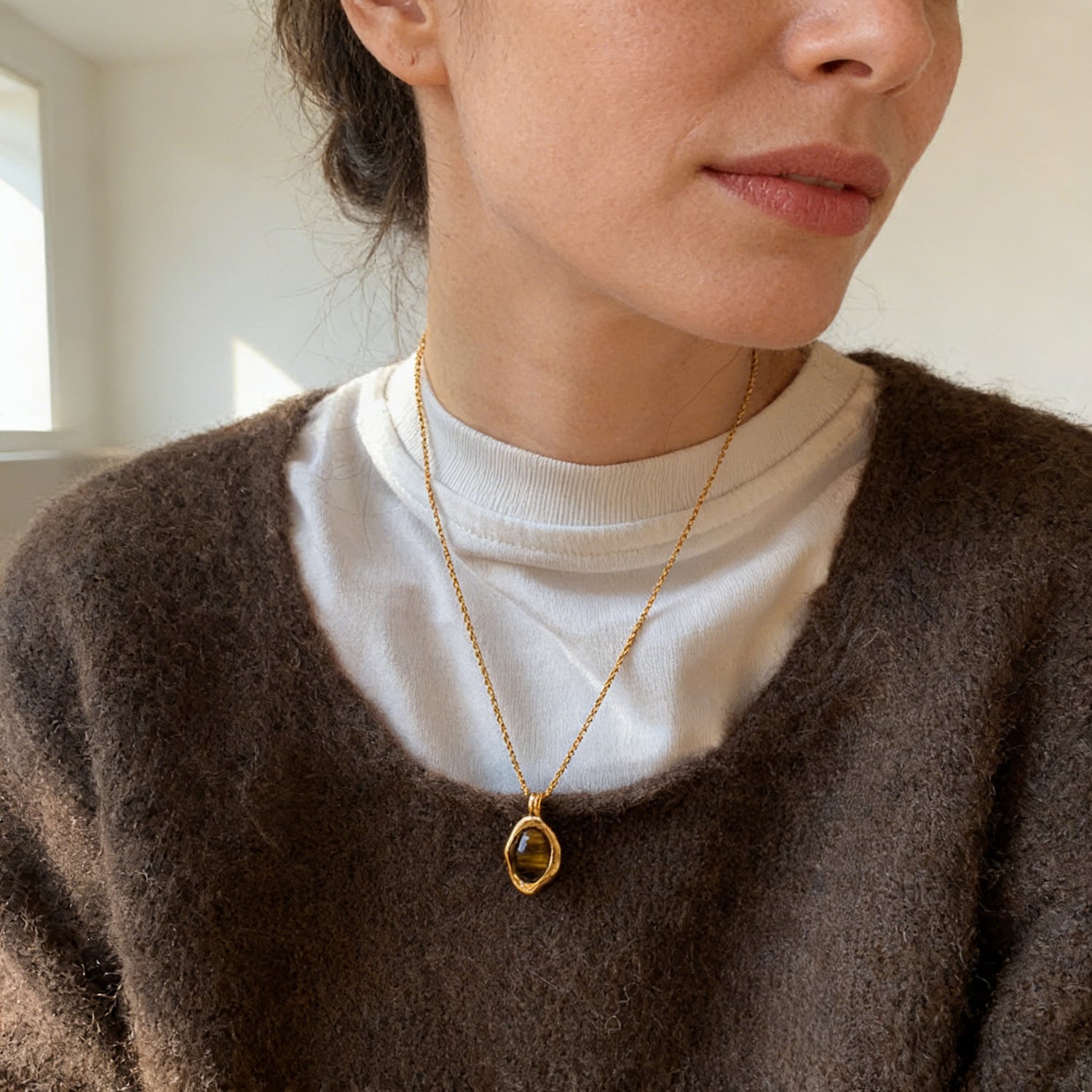 Tiger Eye Necklace & Earring Set