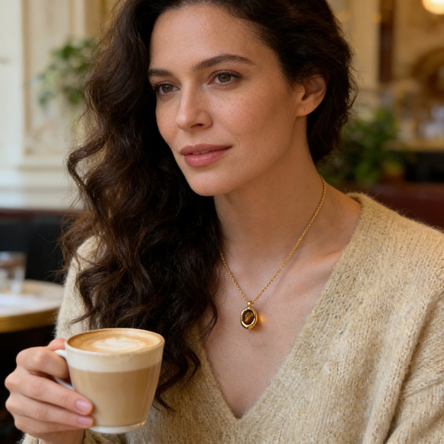 Tiger Eye Necklace & Earring Set