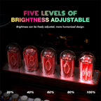 Retro LED Glow Tube Clock | Wi-Fi Synced Desktop Matrix