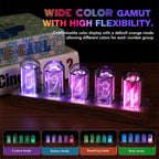 Retro LED Glow Tube Clock | Wi-Fi Synced Desktop Matrix