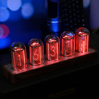 Retro LED Glow Tube Clock | Wi-Fi Synced Desktop Matrix