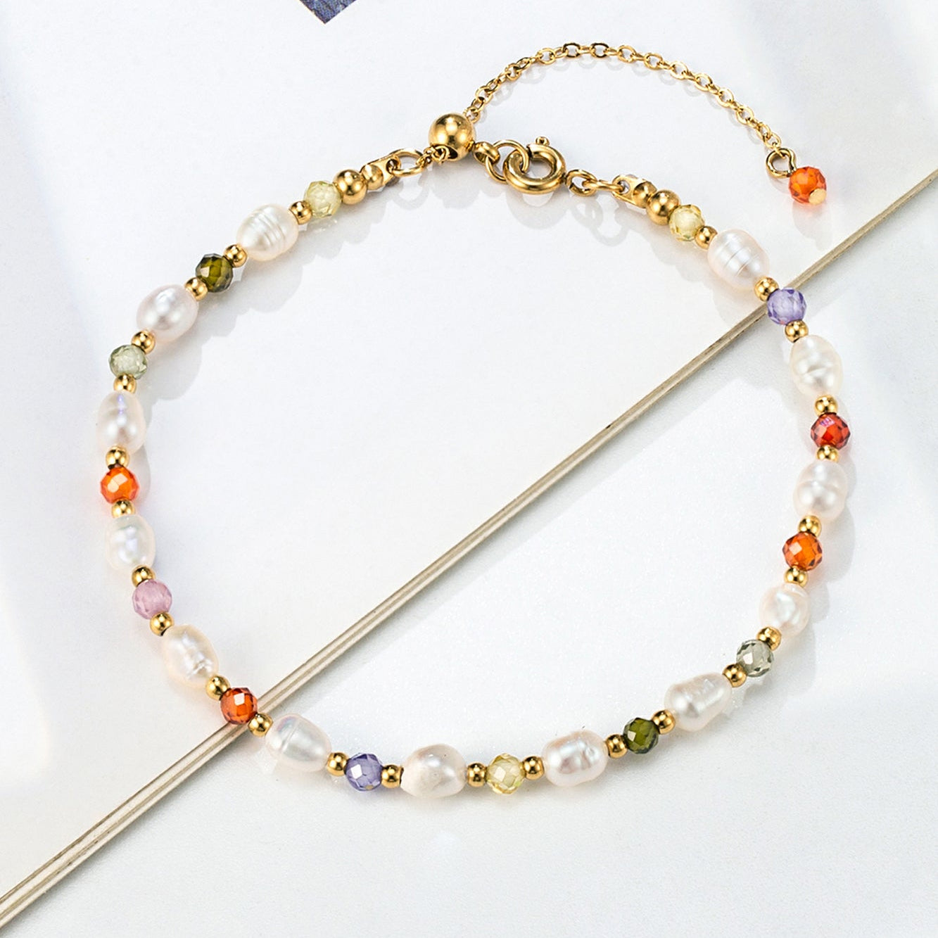 The “Quiet Comfort” Bracelet | Freshwater Pearl & Crystal