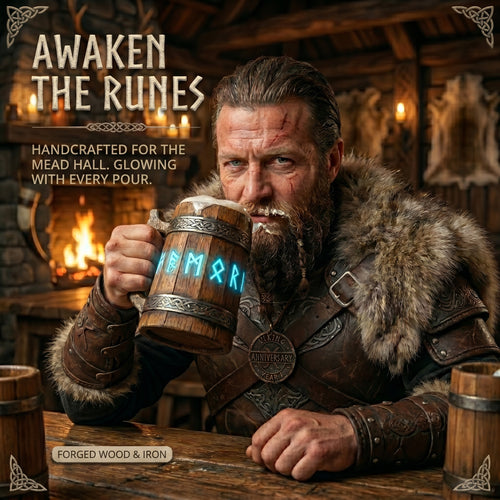 Handcrafted Viking Wooden Beer Mug