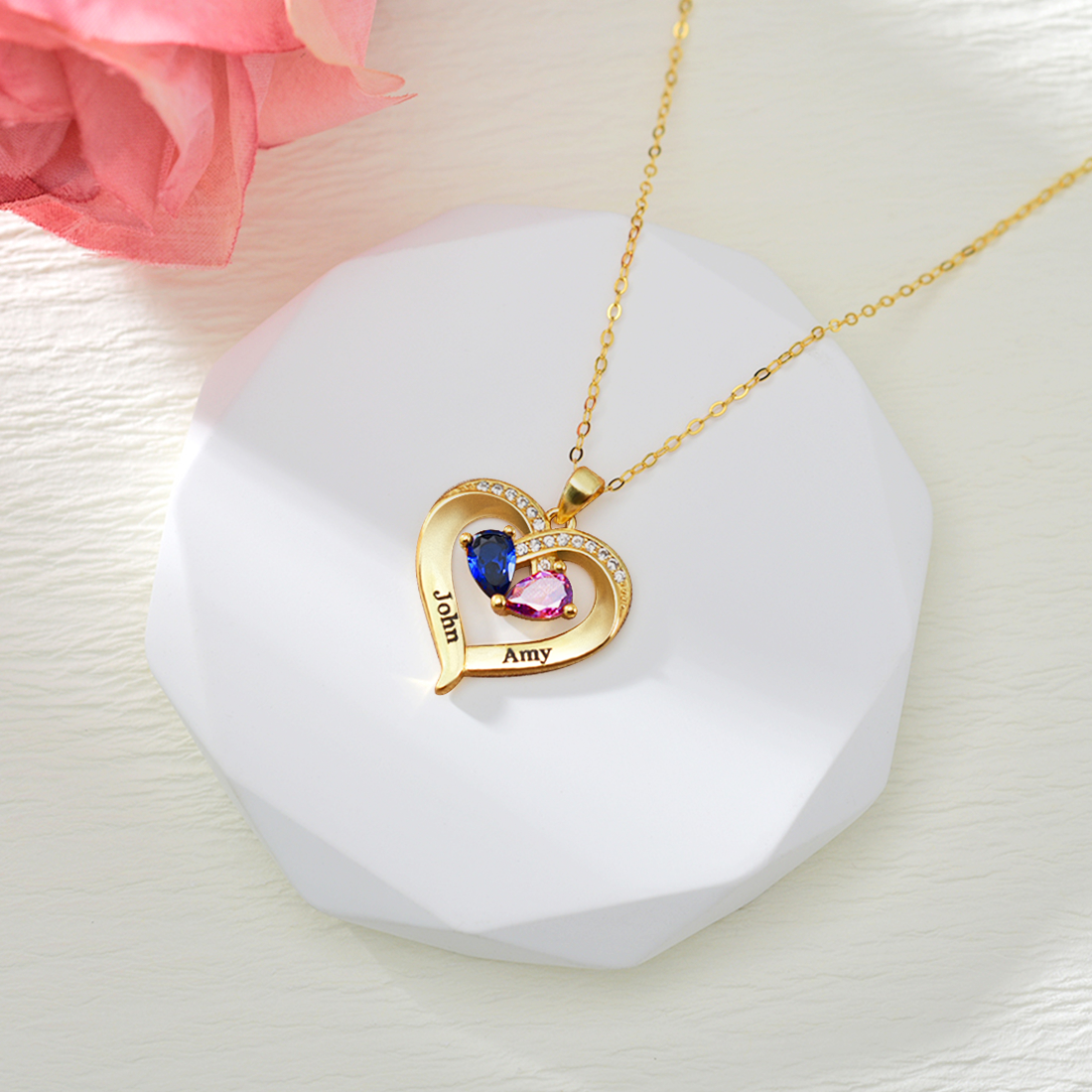 Always Yours Birthstone Heart Necklace