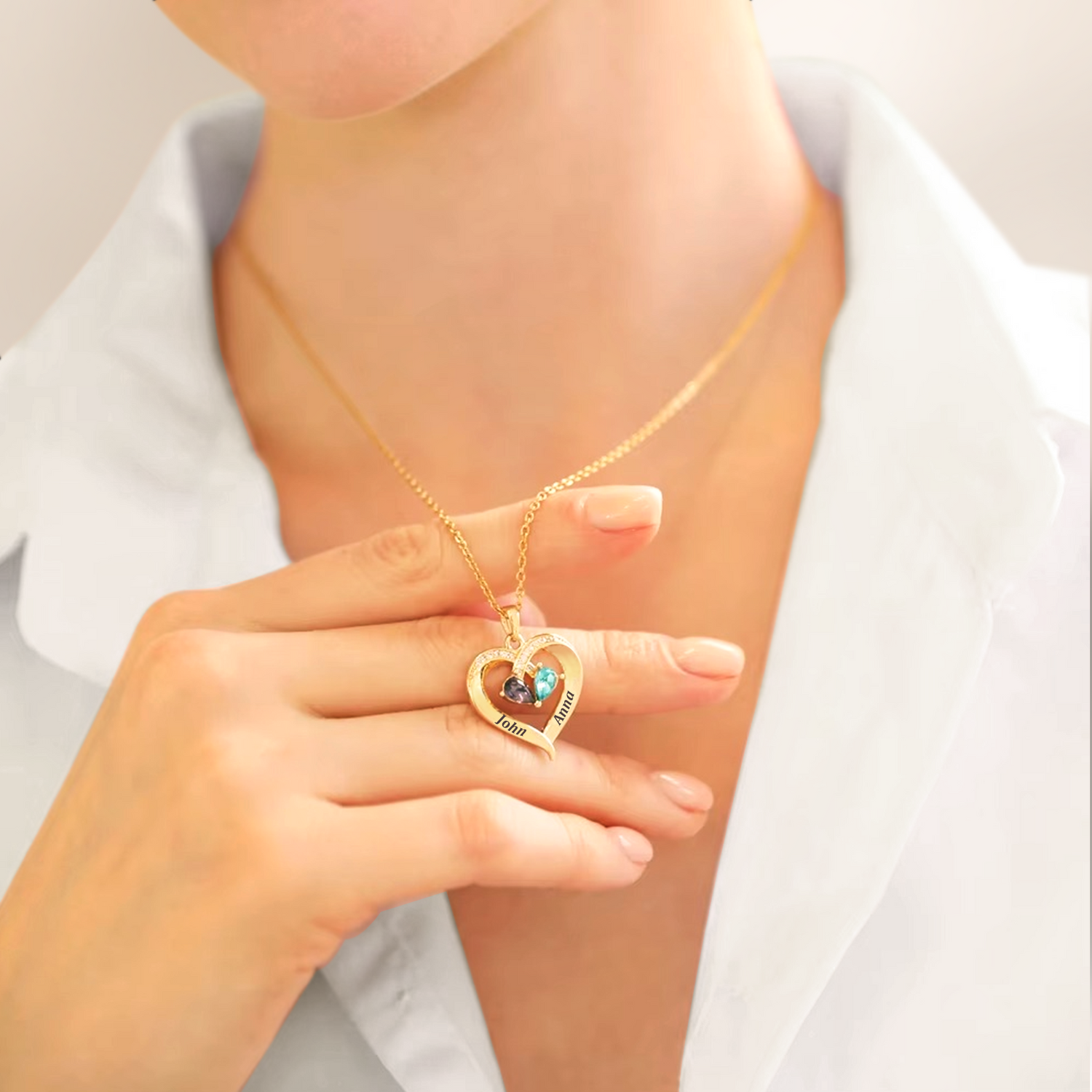 Always Yours Birthstone Heart Necklace