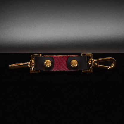 Crimson Restraint Clip — Braided Leather, Gold (Limited)