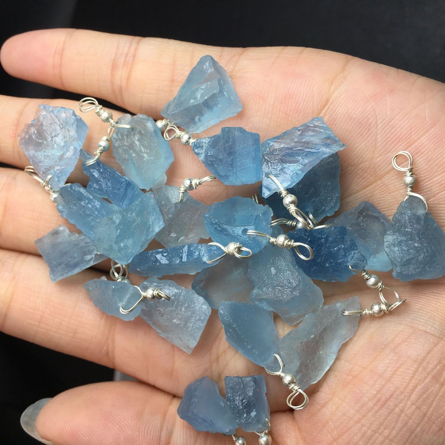 Raw Aquamarine Necklace