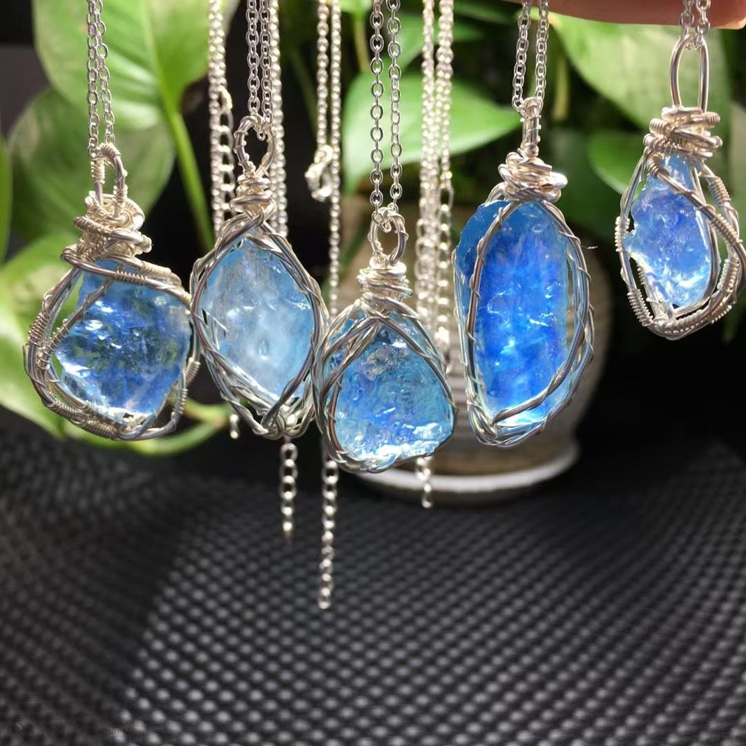 The Celestial Tide | Handcrafted Raw Aquamarine