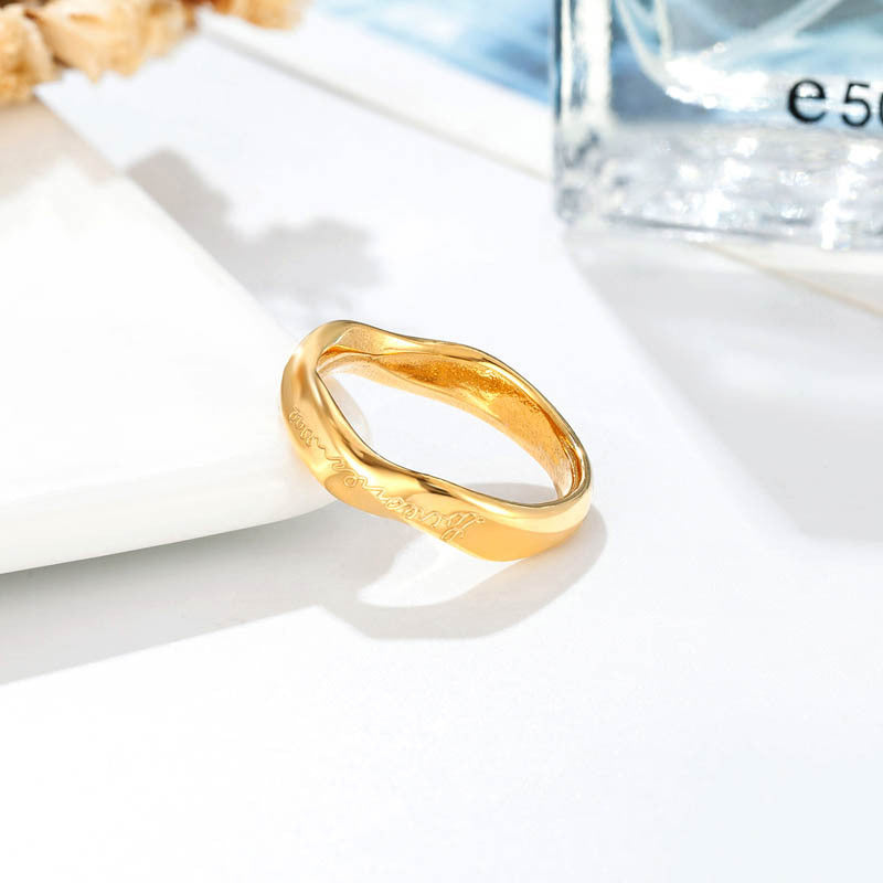 Molten Silk | Folded Light Ring