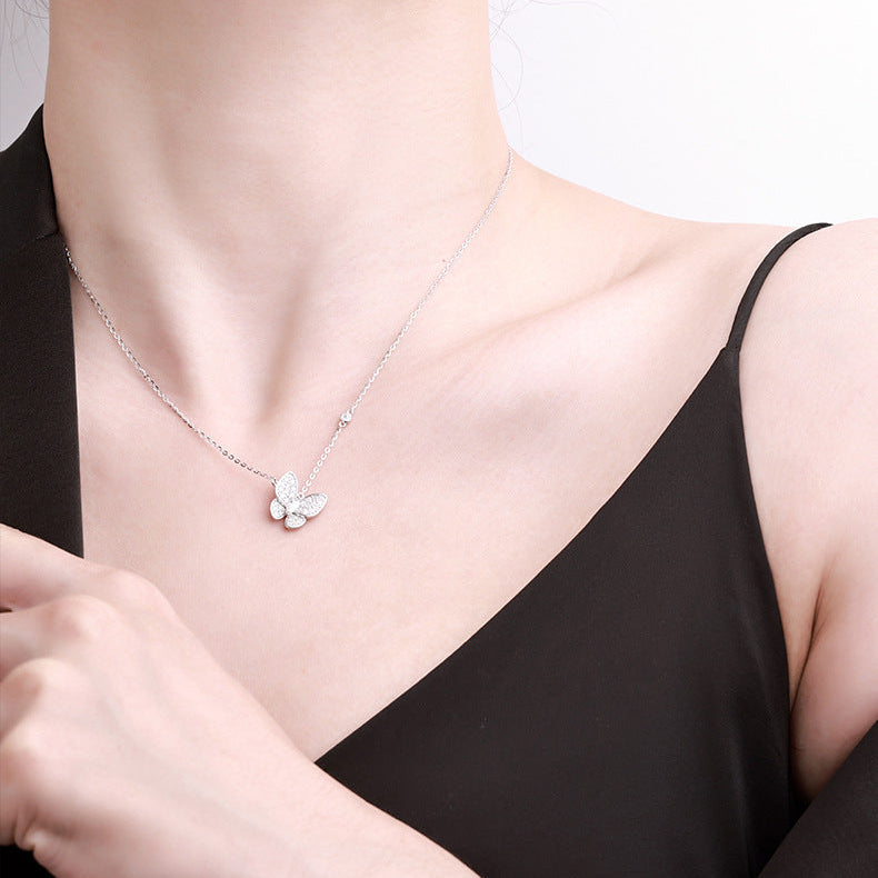 Quiet Butterfly Moissanite Necklace
