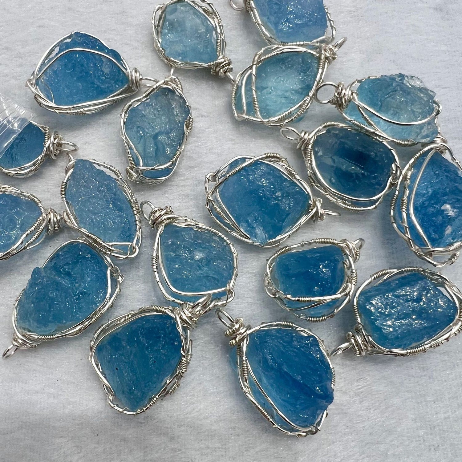 The Celestial Tide | Handcrafted Raw Aquamarine