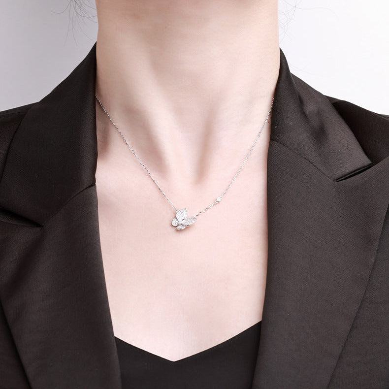 Quiet Butterfly Moissanite Necklace