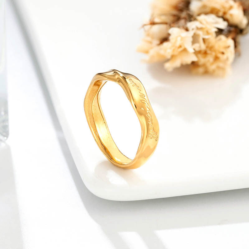 Molten Silk | Folded Light Ring