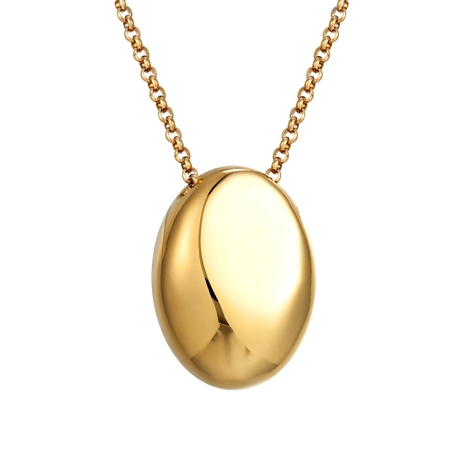 Golden Seed | Worry Stone Pendant
