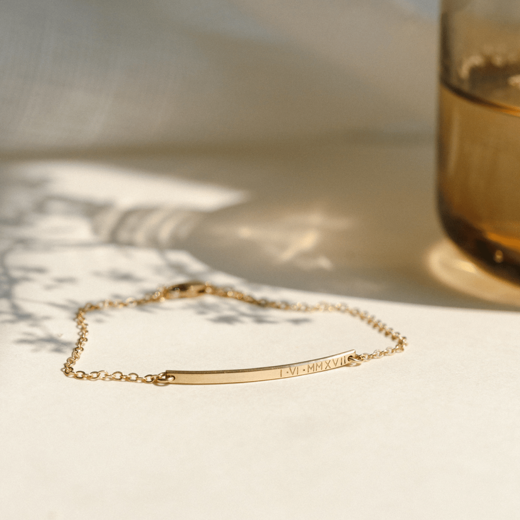 The Core Memory Bar Bracelet | Custom Engraved Gift