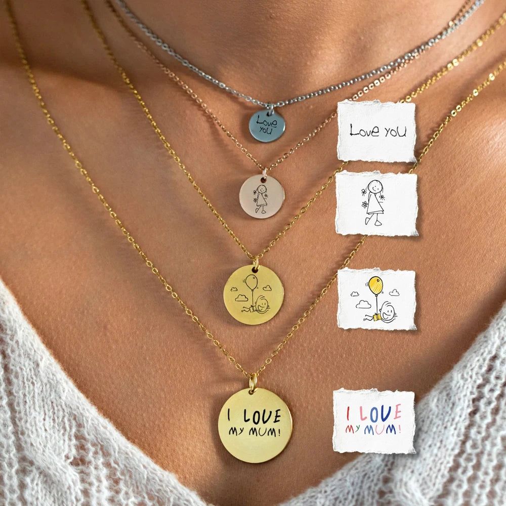 The Childhood Archive | Bespoke Hand-Drawn Signature Necklace
