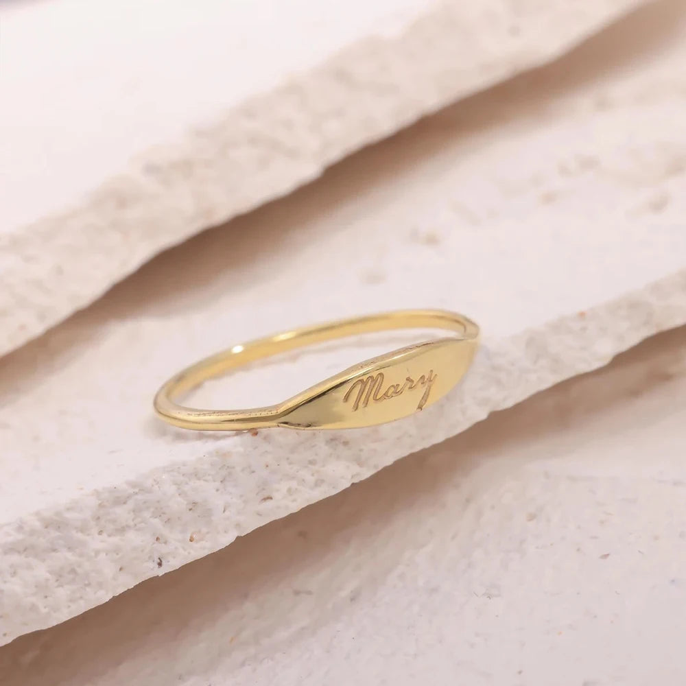 Personalized Custom Name Ring | Dainty Engraved Ring