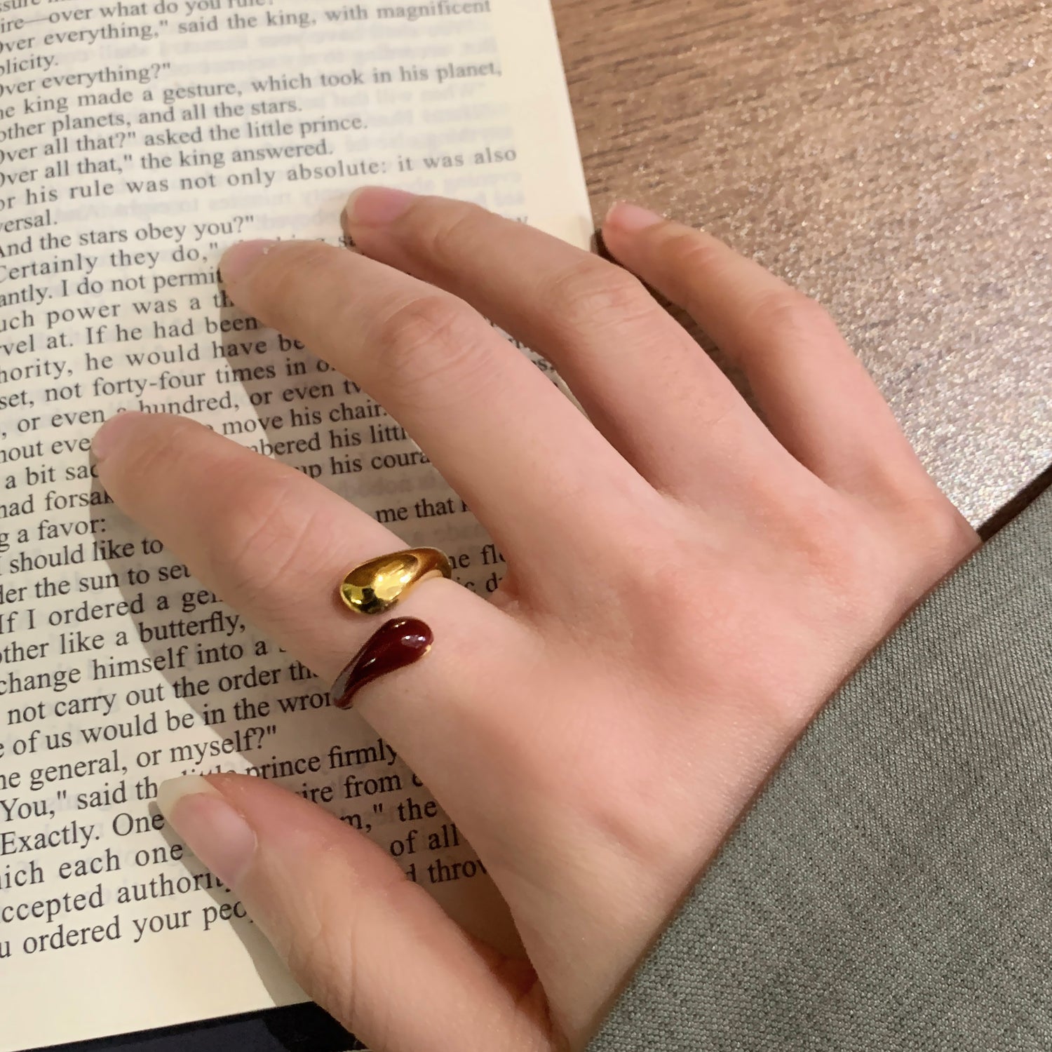 Crimson Embrace | Molten Open Ring