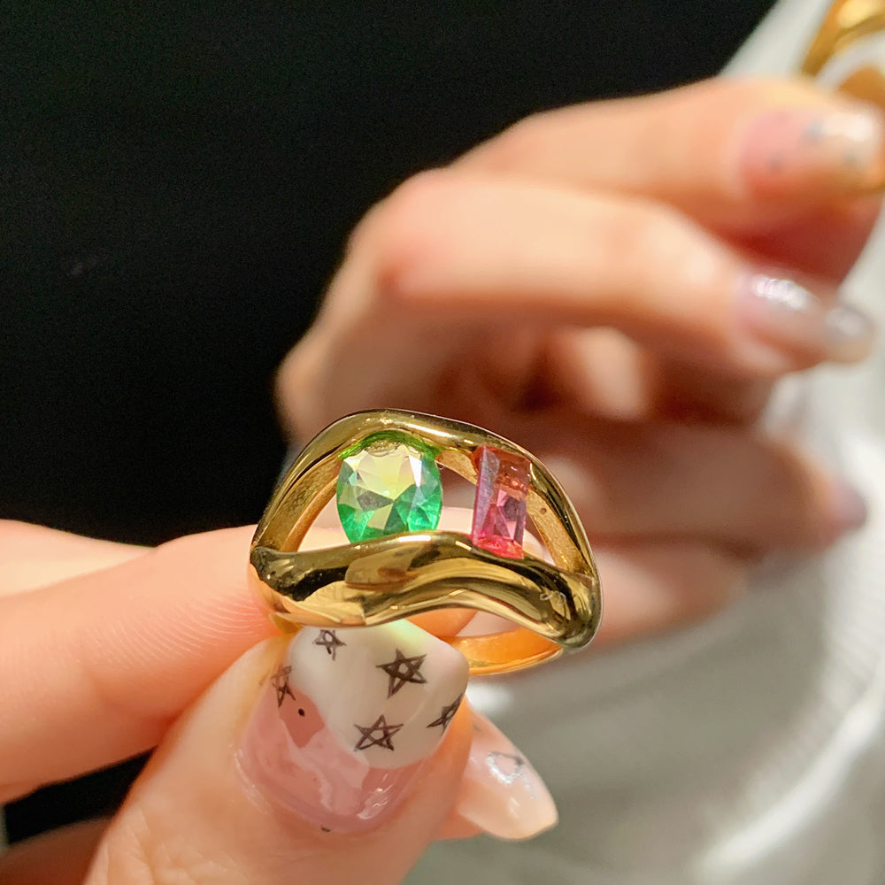 Artful Duality | Molten Gemstone Ring