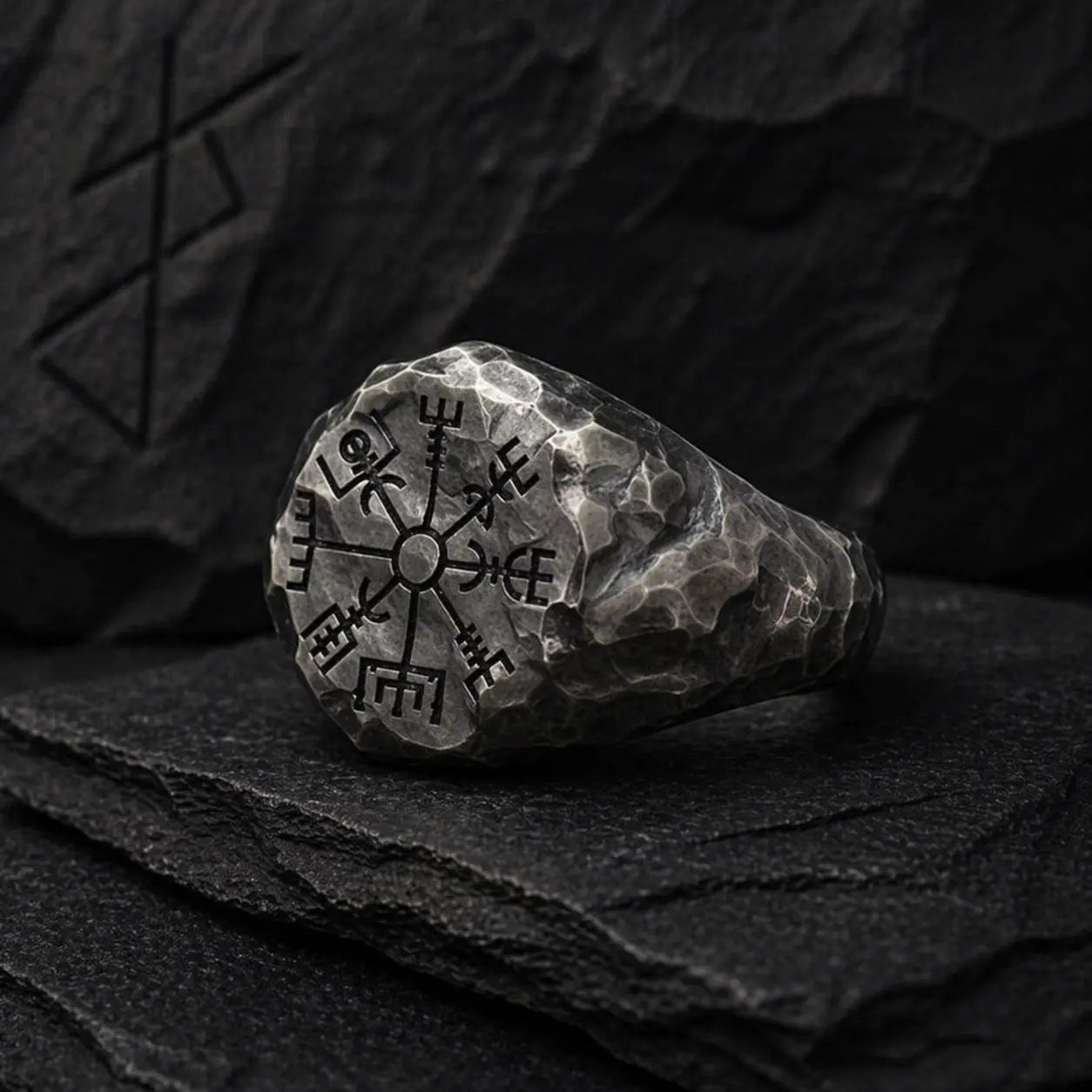 "Follow Your Path" Vegvisir Ring | Stainless Steel