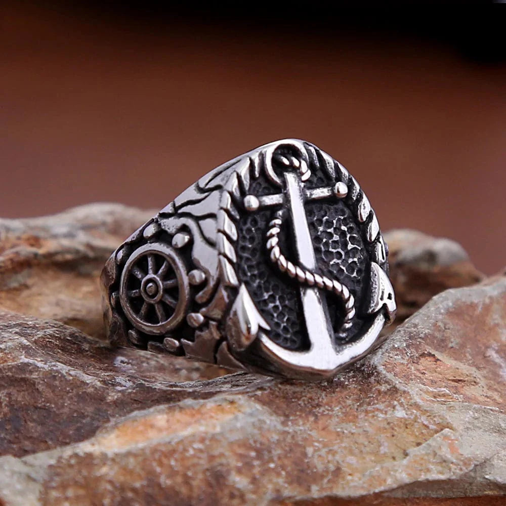 Viking Drakkar Anchor Ring