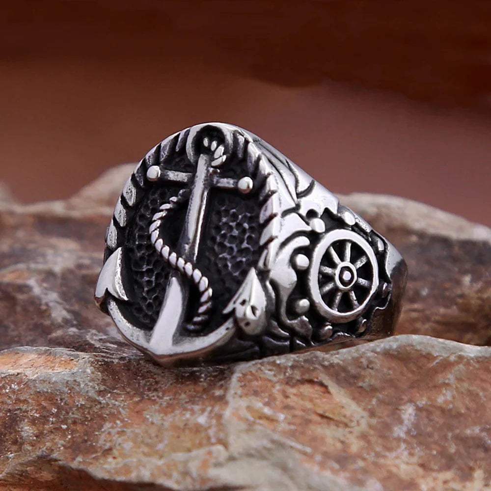 Viking Drakkar Anchor Ring