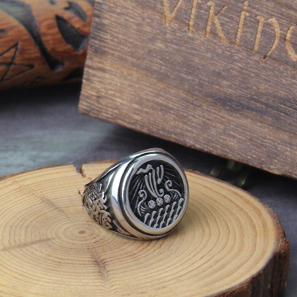 Viking Ring "Jormungandr Ring: The Eternal Drakkar"