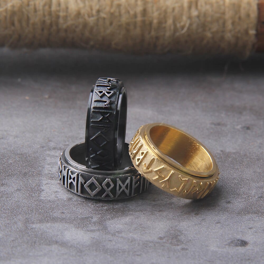 Viking Ring "Futhark Ring: Echo of Infinity"