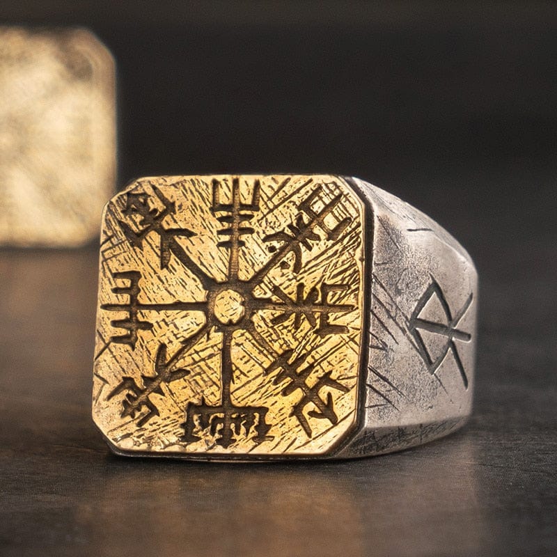 Viking Ring in 925 Sterling Silver - Nordic Compass Ring