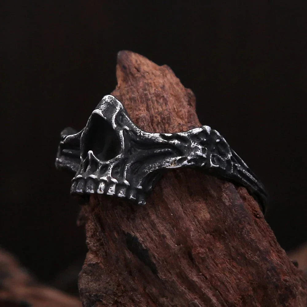 Viking skull ring