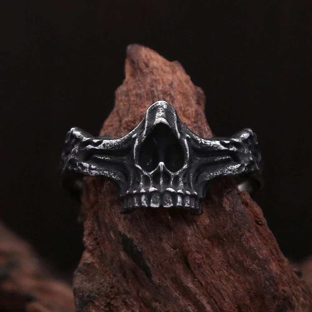 Viking skull ring