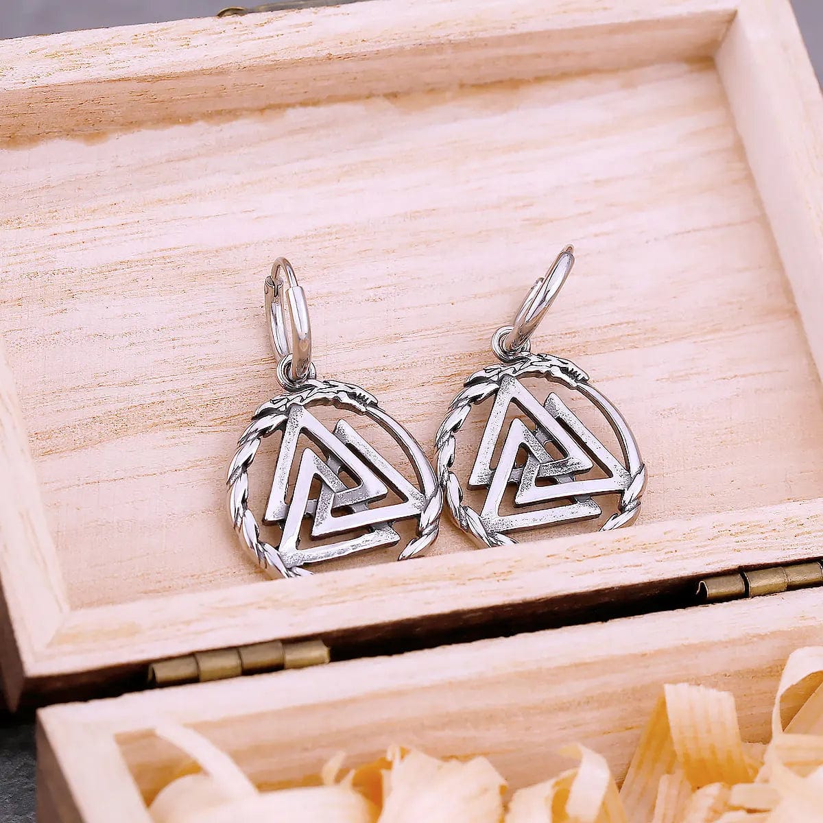 Valknut stainless steel earrings