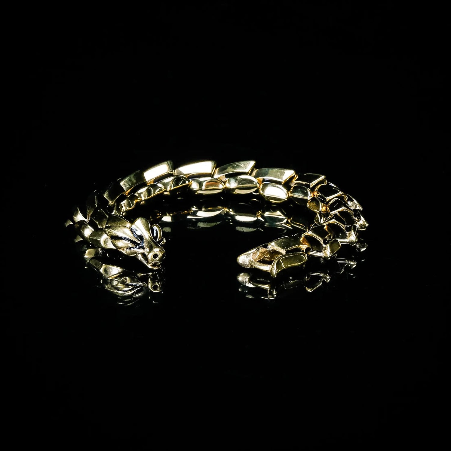 Serpent Bracelet "Wrath of Jörmungand" - Gold