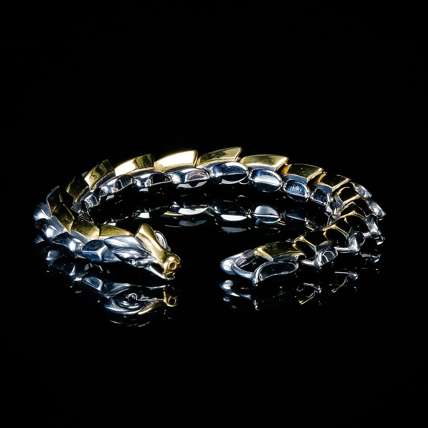 Serpent Bracelet "Wrath of Jörmungand" - Gold / Silver