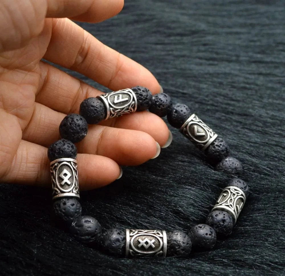 Runic Bead Bracelet - Essence of the Burning Earth