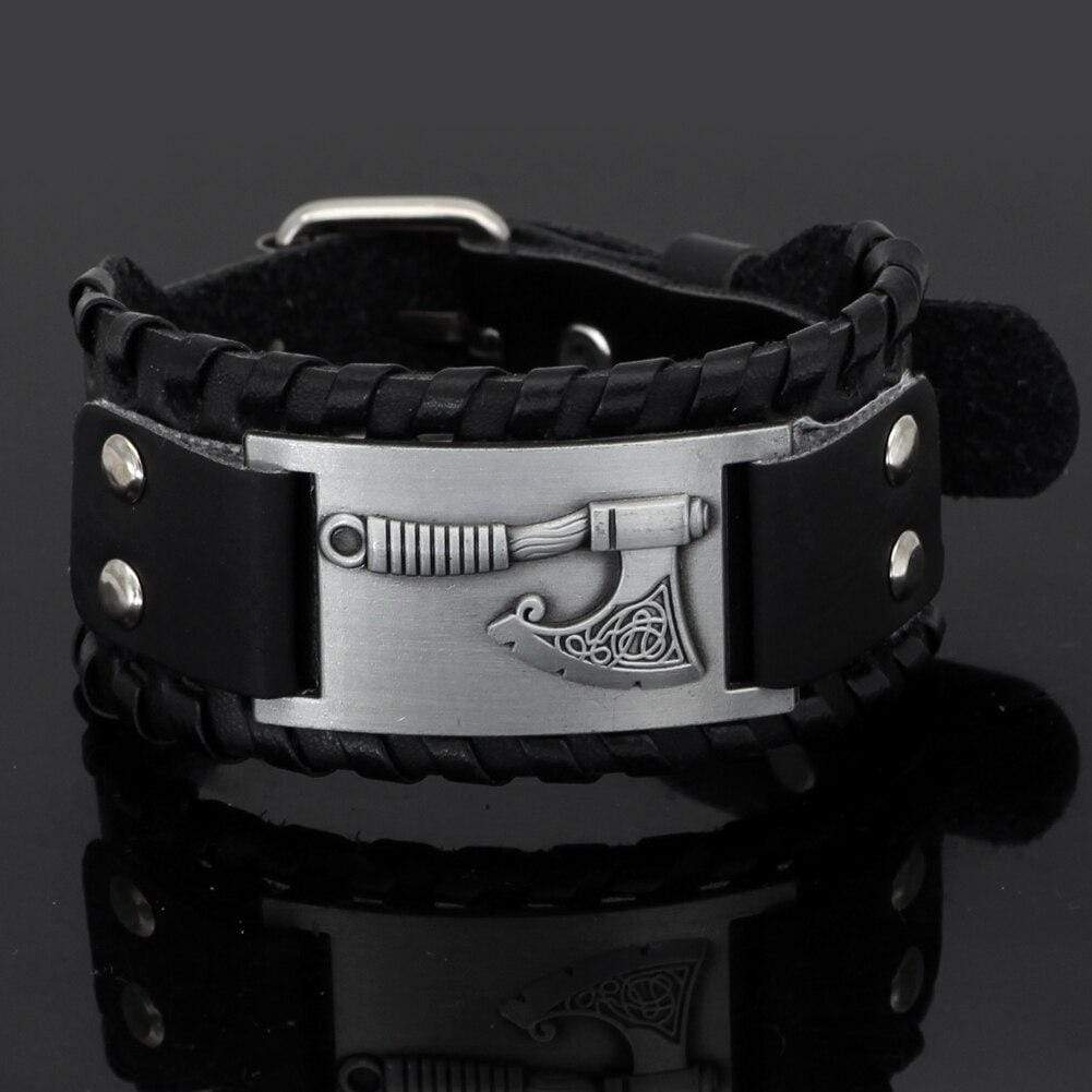 Leather Hatchet Bracelet