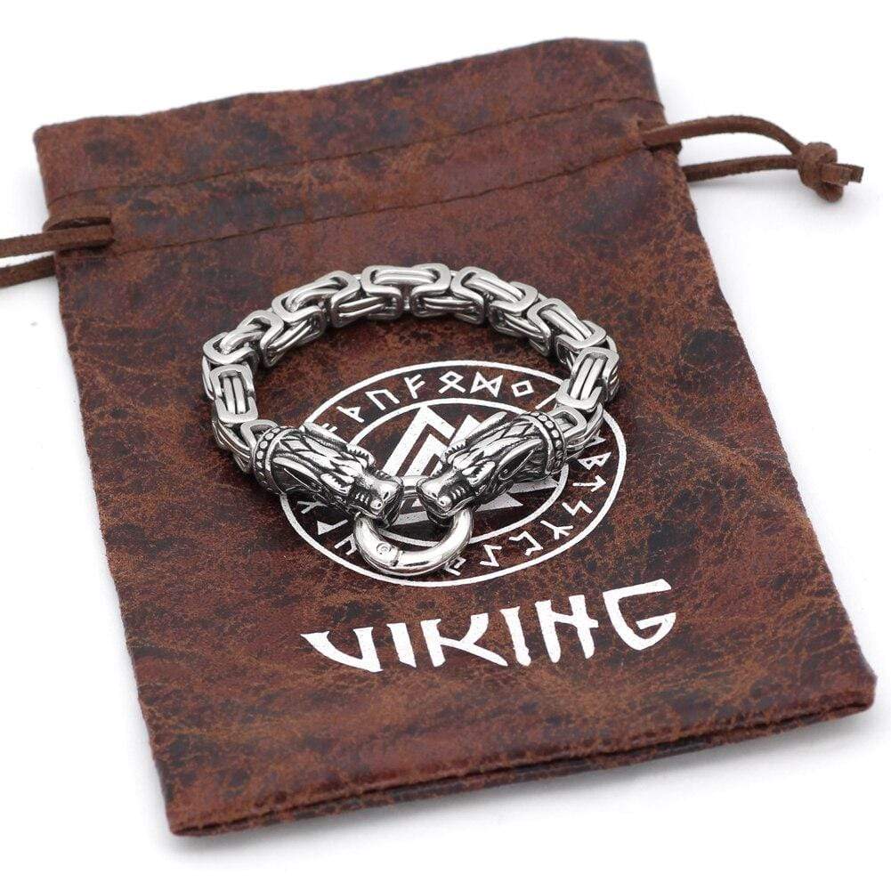 Geri and Freki Wolf Bracelet